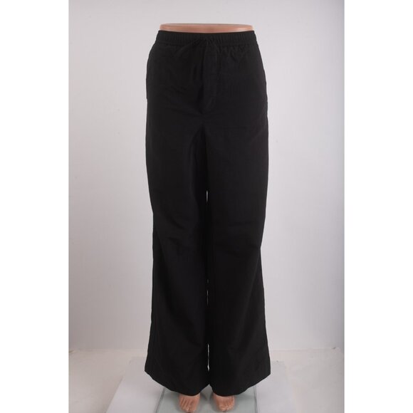 Zara Womans Pants jogger Size M Black Wide Leg High Elastic Waist 4174/873 NWOT - Picture 1 of 7